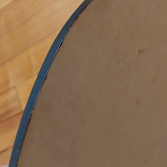 Handpainted Tole Basket Of Pansies Black Oval Wall Plaque 15" x 10.5" - Picture 6 of 7